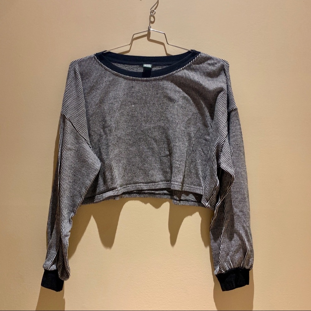 Cropped Striped Sweater